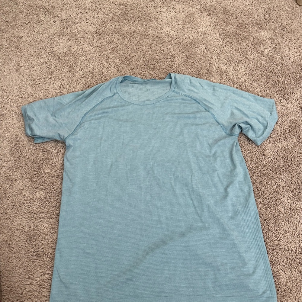 Lululemon Men's Light Blue Workout Shirt